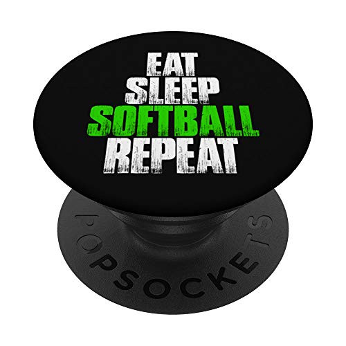 Eat Sleep Softball Repeat - Funny Softball Gift PopSockets Grip and Stand for Phones and Tablets Eat Sleep Softball Repeat - Funny Softball Gift PopSockets Grip and Stand for Phones and Tablets