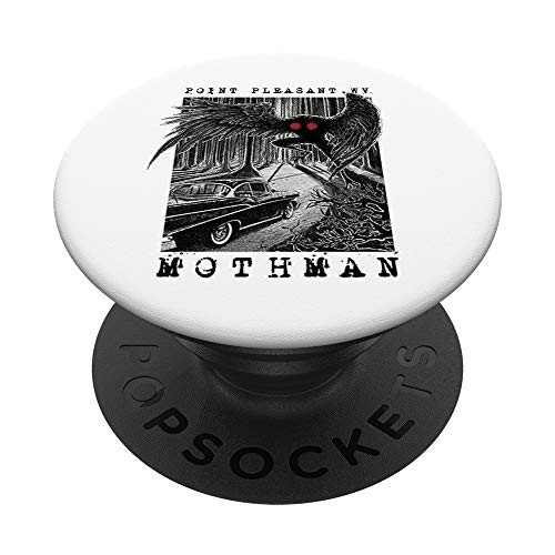 Mothman Encounter - 1966 Point Pleasant Original Cryptid Art PopSockets PopGrip Swappable Grip for Phones   Tablets