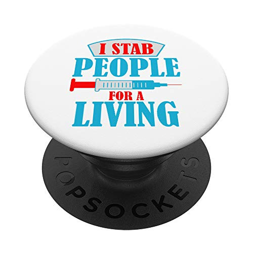 Funny Phlebotomist Blood Lab Phlebotomy Lab Tech PopSockets Grip and Stand for Phones and Tablets