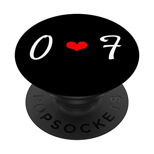 O   F Heart Love Initial Letter Alphabet Monogram PopSockets Grip and Stand for Phones and Tablets