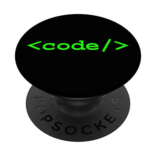 Code - Computer programmer Tech IT nerd PopSockets Grip and Stand for Phones and Tablets
