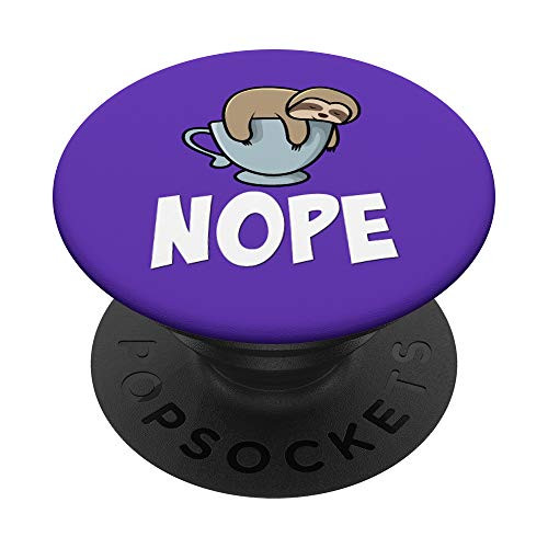 Cute Sloth and Coffee Cup Gift for Sloth Lovers PopSockets Grip and Stand for Phones and Tablets