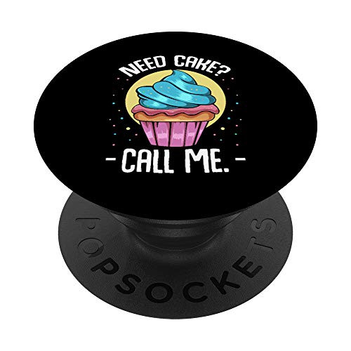 Need Cake Call Me Cupcake Baker Bakery Food Dessert Sweet PopSockets PopGrip Swappable Grip for Phones   Tablets