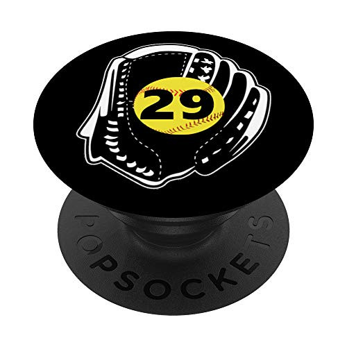 Softball 29 Practice Warm Up Clothes Number Twenty Nine PopSockets Grip and Stand for Phones and Tablets