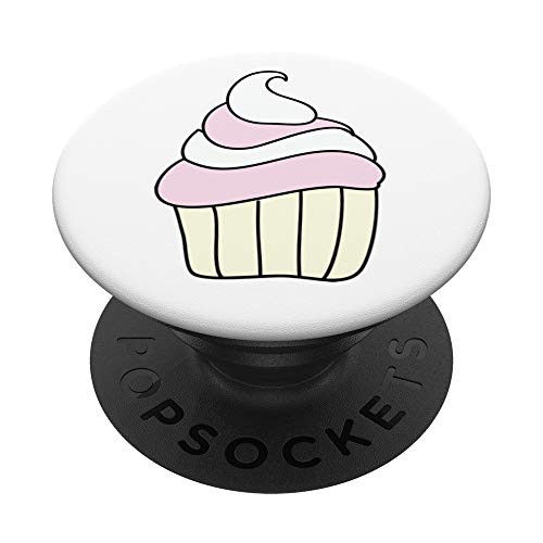 Cute Pink Cupcake PopSockets Grip and Stand for Phones and Tablets