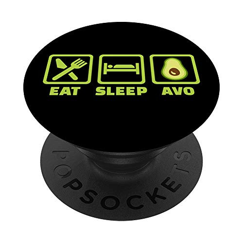 Eat sleep avocado PopSockets Grip and Stand for Phones and Tablets
