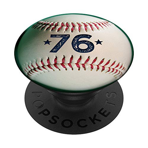 Personalized Baseball Jersey Number 76 player seventy six PopSockets Grip and Stand for Phones and Tablets
