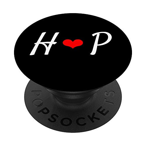 Matching Initial H   P Heart Letter Alphabet Monogram PopSockets Grip and Stand for Phones and Tablets