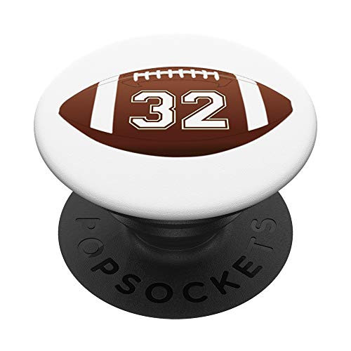 Football Player Jersey Number 32 PopSockets Grip and Stand for Phones and Tablets