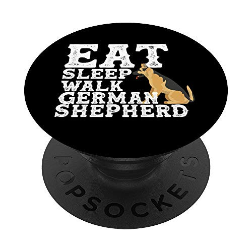 Eat Sleep Walk German Shepherd PopSockets Grip and Stand for Phones and Tablets