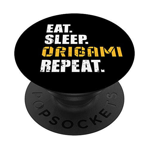 Eat Sleep Origami Repeat PopSockets Grip and Stand for Phones and Tablets