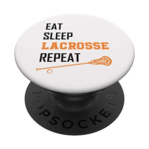 Eat Sleep Lacrosse Repeat LAX Lacrosse boys girls team PopSockets Grip and Stand for Phones and Tablets