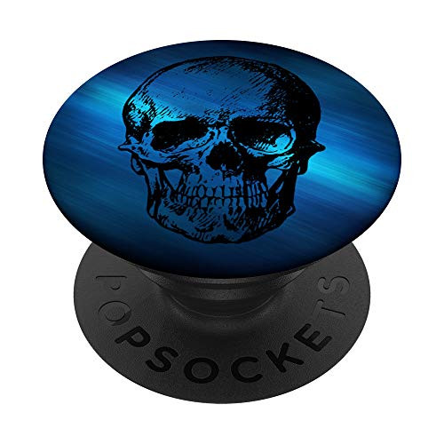 Blue Skull PopSockets PopGrip Swappable Grip for Phones Tablets Blue Skull PopSockets PopGrip Swappable Grip for Phones Tablets