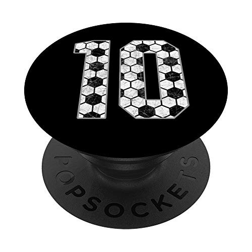 Soccer 10 Love Soccer Mom Favorite Player Jersey Number 10 PopSockets Grip and Stand for Phones and Tablets