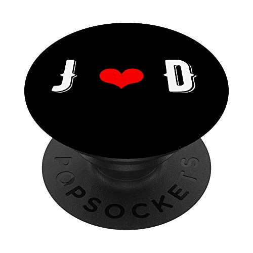 Matching Initial J   D Letter Alphabet Monogram PopSockets PopGrip Swappable Grip for Phones   Tablets