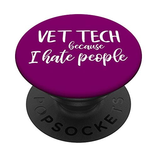 Funny Vet Tech Gift Fuschia Veterinary Technician Introvert PopSockets Grip and Stand for Phones and Tablets Funny Vet Tech Gift Fuschia Veterinary Technician Introvert PopSockets Grip and Stand for Phones and Tablets