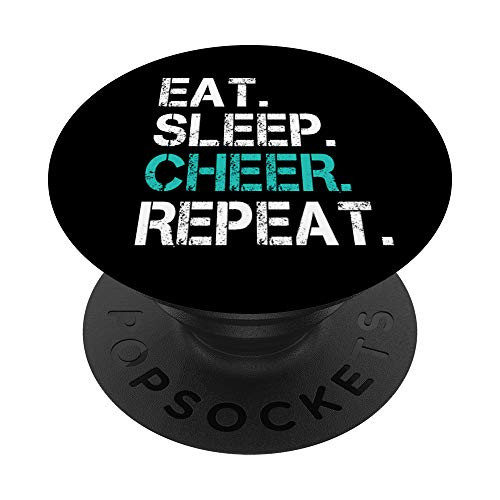 Eat Sleep Cheer Repeat for Cheerleaders Funny Gift PopSockets PopGrip Swappable Grip for Phones Tablets Eat Sleep Cheer Repeat for Cheerleaders Funny Gift PopSockets PopGrip Swappable Grip for Phones Tablets
