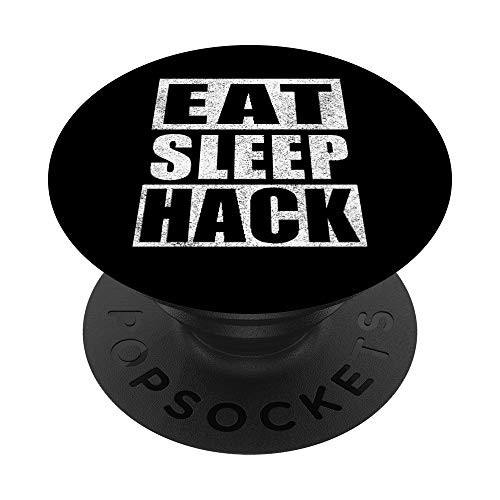 Eat Sleep Hack for Hacker Design PopSockets Grip and Stand for Phones and Tablets