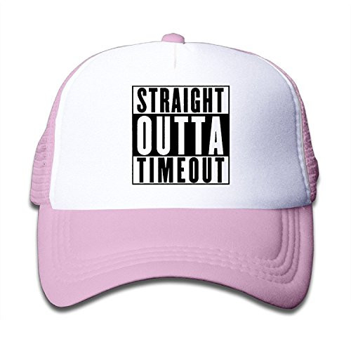 Waldeal Youth Straight Outta Timeout Adjustable Trucker Hats Sun Visor Cap Pink