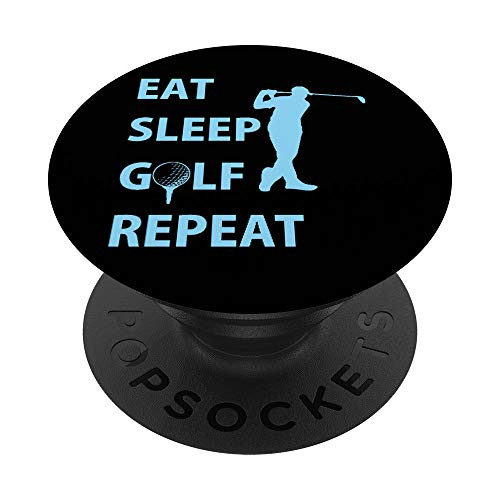 Eat Sleep Golf Repeat golfer funny gag gift for men women PopSockets Grip and Stand for Phones and Tablets