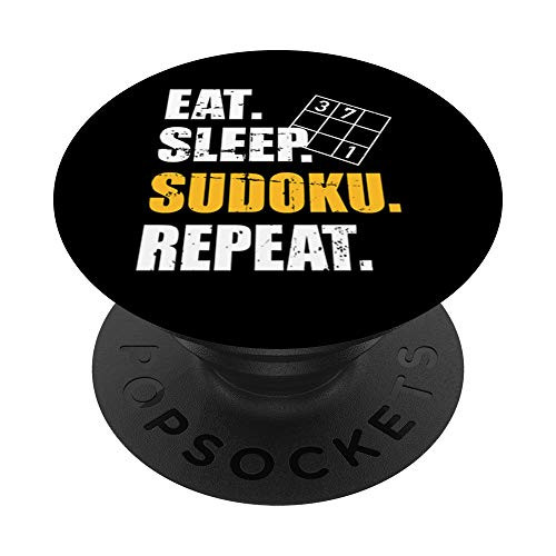 Eat sleep sudoku repeat PopSockets Grip and Stand for Phones and Tablets