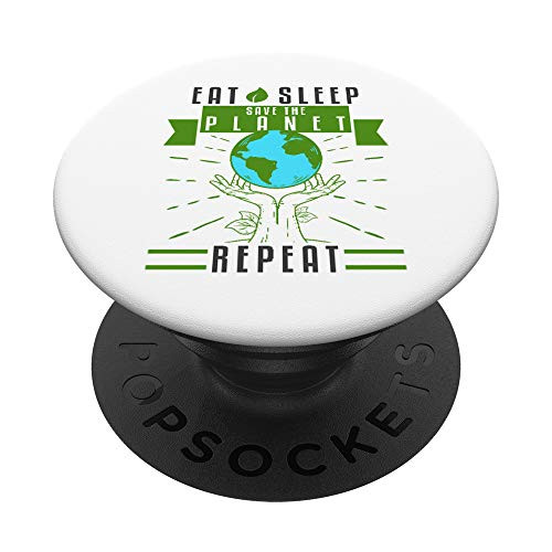 Funny Earth Day Save The Planet Eat Sleep Planet B PopSockets Grip and Stand for Phones and Tablets