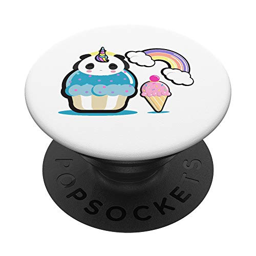 Kawaii Unicorn Panda Cupcake Cute Design Kids Gift Kawaii PopSockets PopGrip Swappable Grip for Phones   Tablets