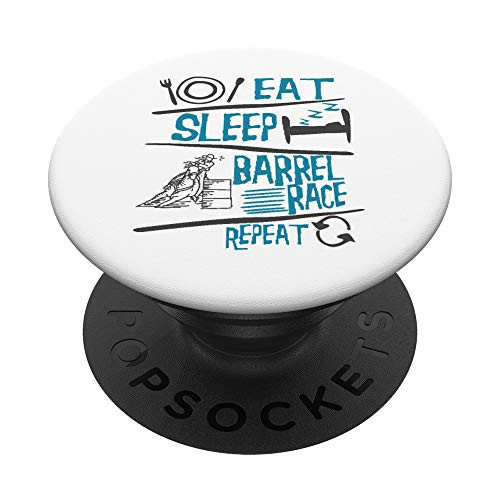 Eat Sleep Barrel Race Repeat Horse Racing Rodeo Gift PopSockets Grip and Stand for Phones and Tablets Eat Sleep Barrel Race Repeat Horse Racing Rodeo Gift PopSockets Grip and Stand for Phones and Tablets