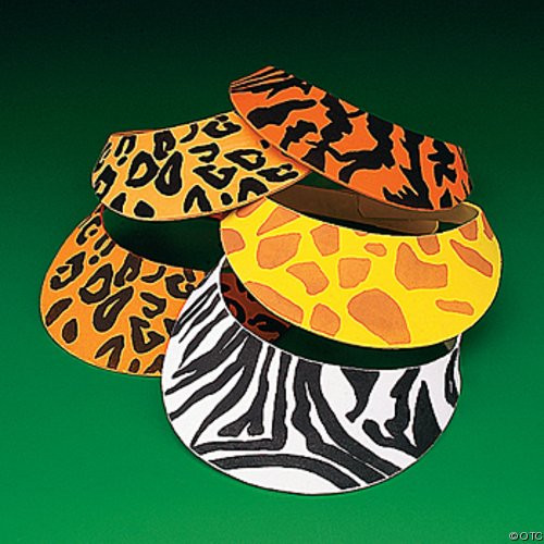 Foam Animal Print Safari Visors (1 dz)