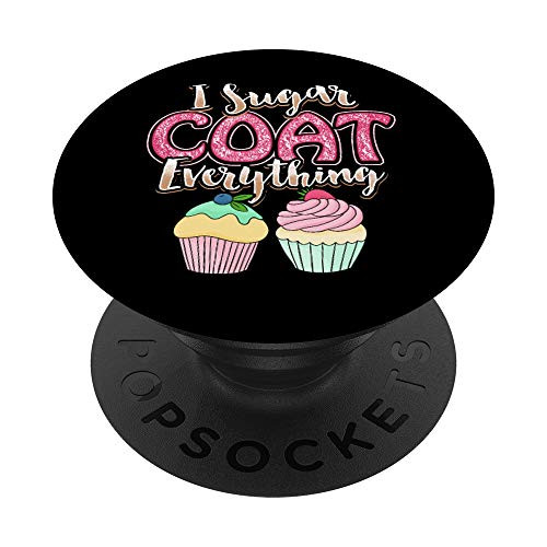Bake Cupcake Lover Sugar Frosting Bakers Gift Funny Baking PopSockets Grip and Stand for Phones and Tablets