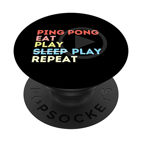 Retro Eat Play Sleep Ping Pong Player Gift PopSockets Grip and Stand for Phones and Tablets Retro Eat Play Sleep Ping Pong Player Gift PopSockets Grip and Stand for Phones and Tablets