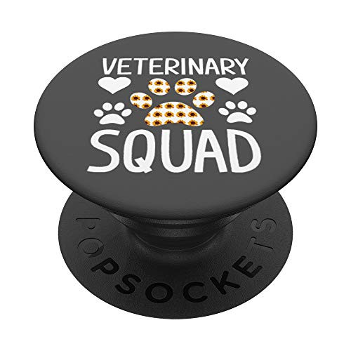 Veterinary squad cute vet tech veterinarian assistant PopSockets Grip and Stand for Phones and Tablets