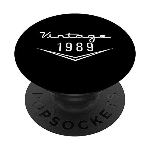 Vintage Classic 1989 32nd Birthday Gift for 32 Year Old 32nd PopSockets PopGrip Swappable Grip for Phones   Tablets