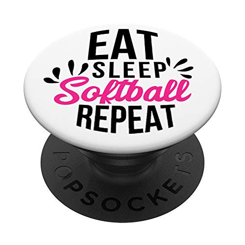 Eat Sleep Softball Repeat Motivational Gift ACE061a PopSockets Grip and Stand for Phones and Tablets Eat Sleep Softball Repeat Motivational Gift ACE061a PopSockets Grip and Stand for Phones and Tablets