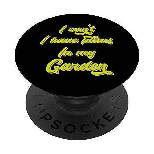 I Cant I Have Plans In The Garden Vintage Retro 70s Quote PopSockets PopGrip Swappable Grip for Phones   Tablets