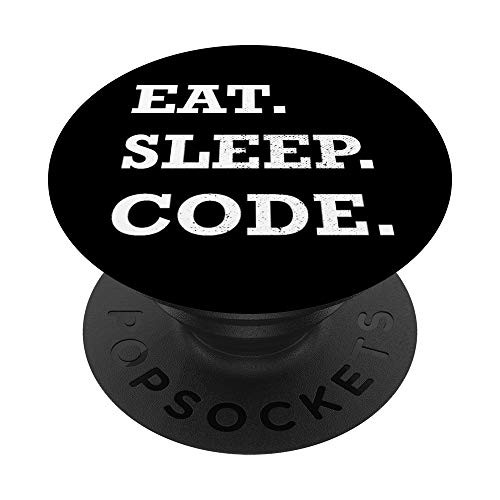 IT Computer Nerd Geek Engineering Eat Sleep Code PopSockets Grip and Stand for Phones and Tablets