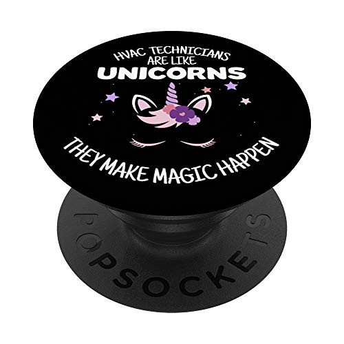Unicorn HVAC Tech Gift HVAC Technician PopSockets Grip and Stand for Phones and Tablets
