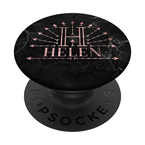 Letter H Helen Name Rose Pink Boho Arrows Initial Monogram PopSockets Grip and Stand for Phones and Tablets
