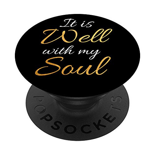 Psalm 461-3 Its Well With My Soul Bible Verse Black PopSockets Grip and Stand for Phones and Tablets Psalm 461-3 Its Well With My Soul Bible Verse Black PopSockets Grip and Stand for Phones and Tablets