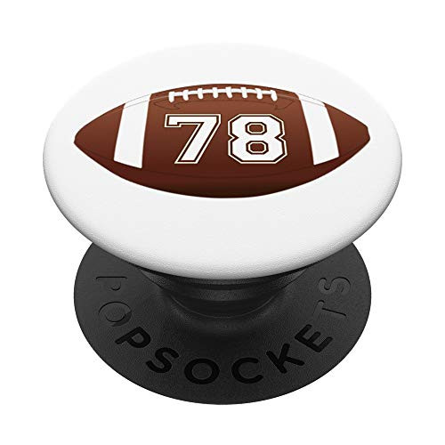 Football Player Jersey Number 78 PopSockets Grip and Stand for Phones and Tablets