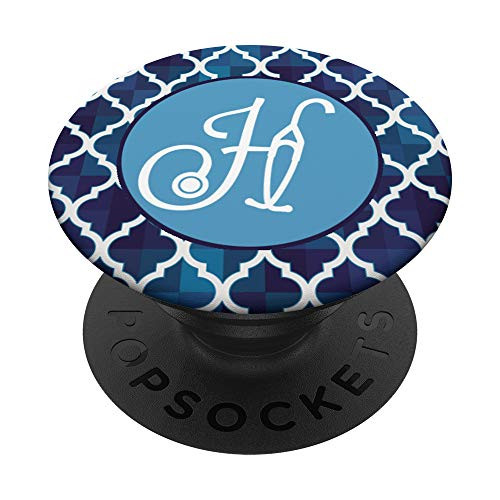 Cute Letter H Initial Monogram Nurse Stethoscope Gift PopSockets Grip and Stand for Phones and Tablets