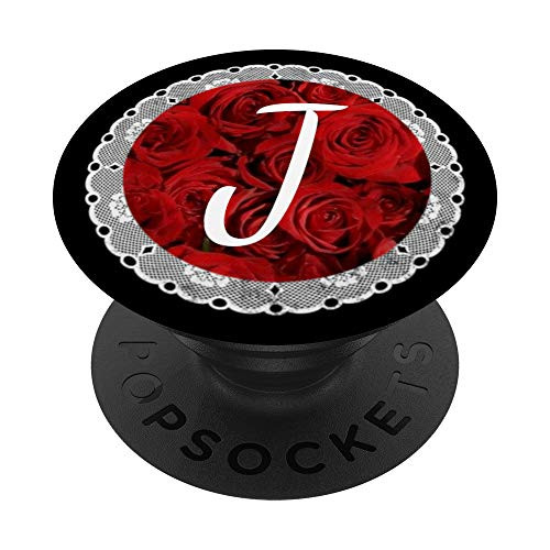 Monogram Pop Roses Letter J Phone Stand White Initial J PopSockets PopGrip Swappable Grip for Phones Tablets Monogram Pop Roses Letter J Phone Stand White Initial J PopSockets PopGrip Swappable Grip for Phones Tablets