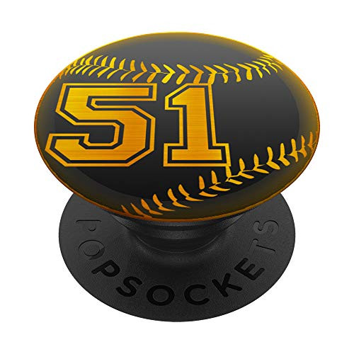 Softball Jersey Number 51 No 51 Game Pitcher Phone Grip PopSockets Grip and Stand for Phones and Tablets Softball Jersey Number 51 No 51 Game Pitcher Phone Grip PopSockets Grip and Stand for Phones and Tablets