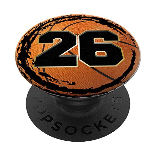 Basketball Custom Jersey Number 26 twenty six player PopSockets Grip and Stand for Phones and Tablets