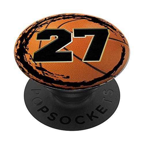 Basketball Custom Jersey Number 27 twenty seven player PopSockets Grip and Stand for Phones and Tablets Basketball Custom Jersey Number 27 twenty seven player PopSockets Grip and Stand for Phones and Tablets