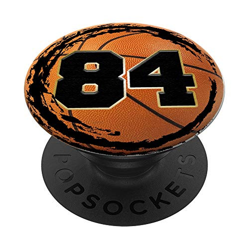Basketball Custom Jersey Number 84 eighty four player PopSockets Grip and Stand for Phones and Tablets