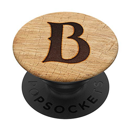 Letter B First Initial Monogram Plain   Simple PS13790B PopSockets PopGrip Swappable Grip for Phones   Tablets