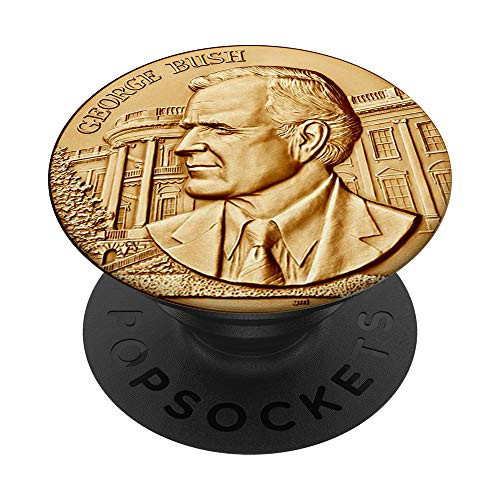 Commemorative Coin 41st President of USA George H_W_ Bush PopSockets Grip and Stand for Phones and Tablets