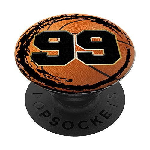 Basketball Custom Jersey Number 99 ninety nine player PopSockets Grip and Stand for Phones and Tablets