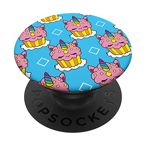 Cute Kawaii Cupcake Unicorns PopSockets Grip and Stand for Phones and Tablets